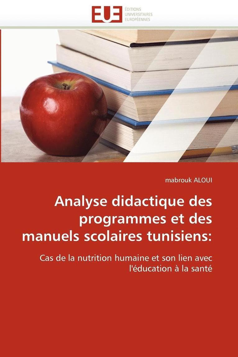 Analyse Didactique Des Programmes Et Des Manuels Scolaires Tunisiens 1