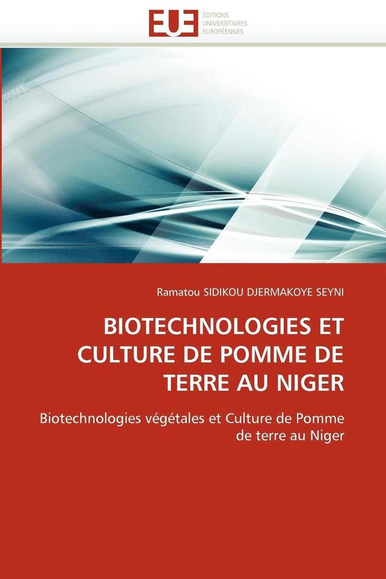 Biotechnologies Et Culture de Pomme de Terre Au Niger 1