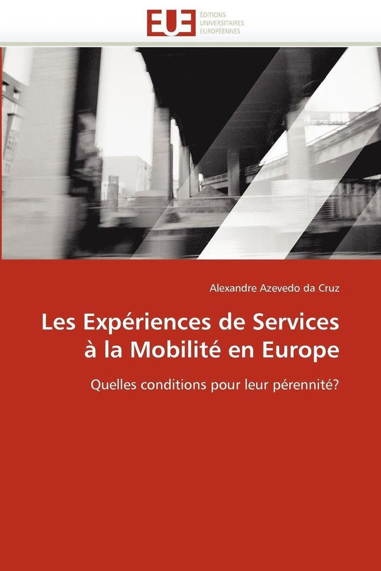 Les Exp riences de Services   La Mobilit  En Europe 1