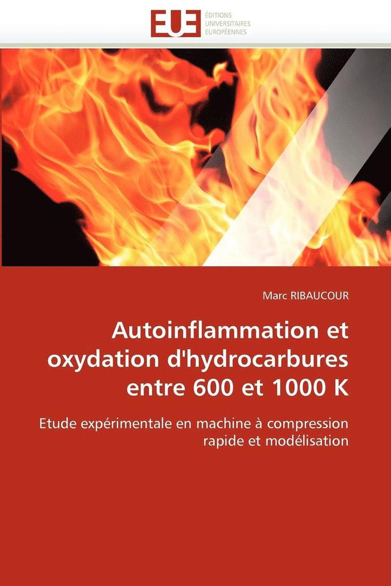 Autoinflammation Et Oxydation d'Hydrocarbures Entre 600 Et 1000 K 1