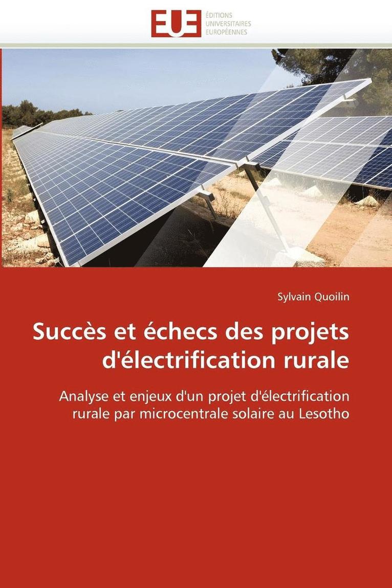 Succ s Et  checs Des Projets d'' lectrification Rurale 1