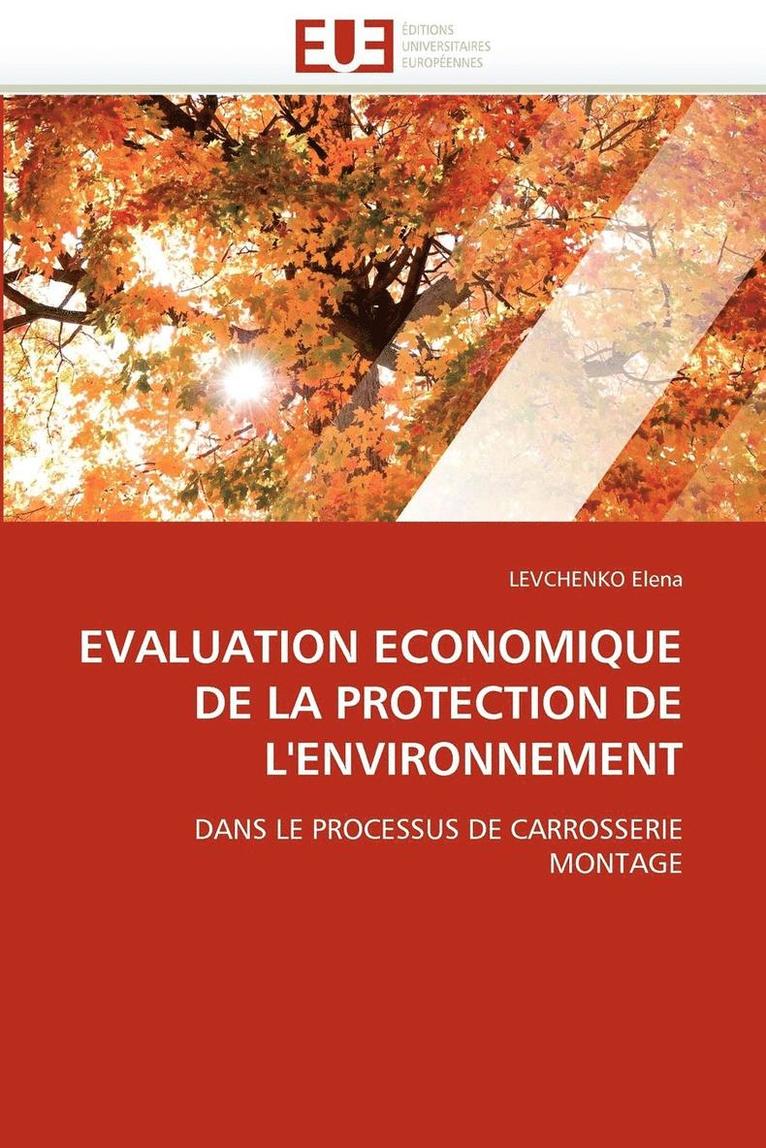 Evaluation Economique de la Protection de l''environnement 1