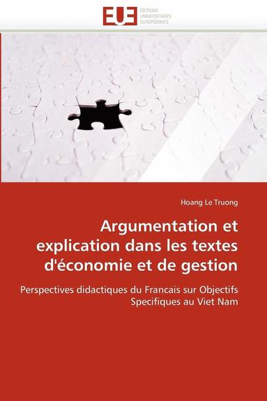 bokomslag Argumentation Et Explication Dans Les Textes d''?conomie Et de Gestion