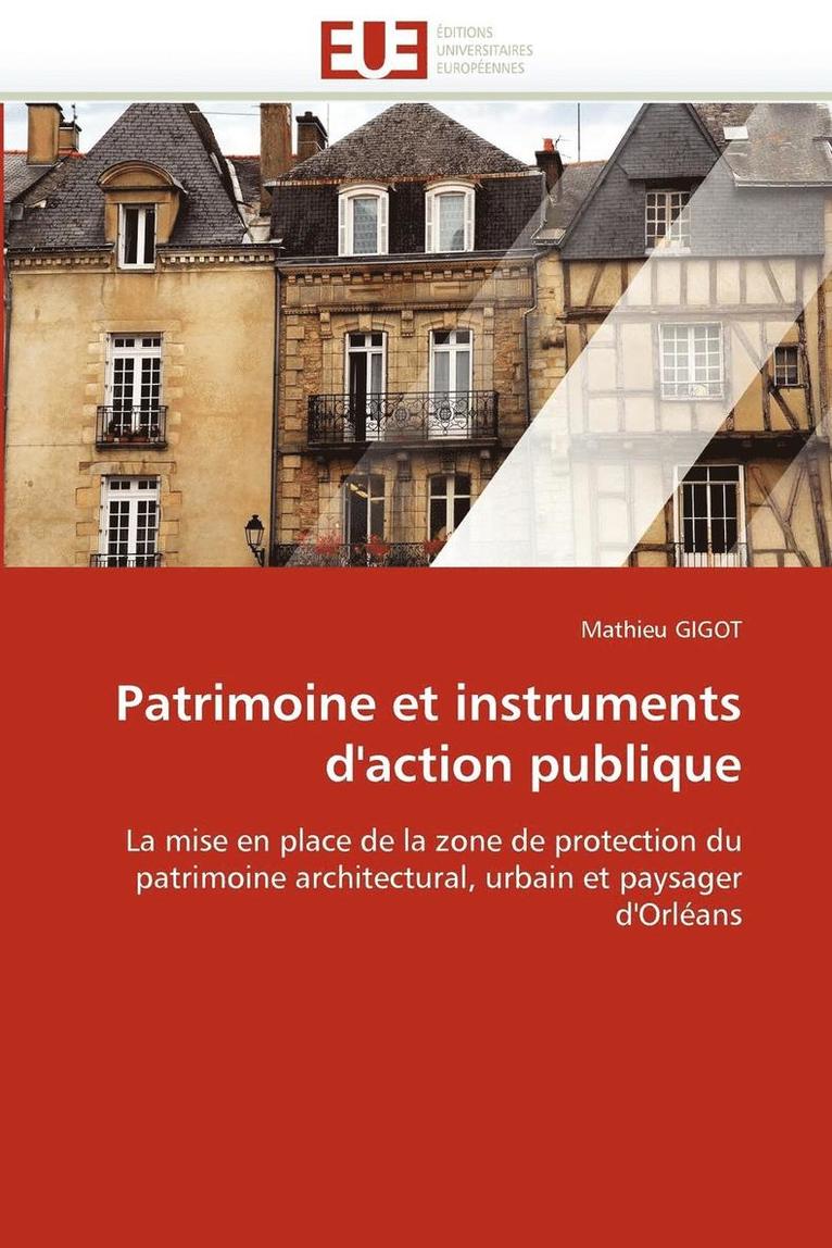 Patrimoine Et Instruments d''action Publique 1