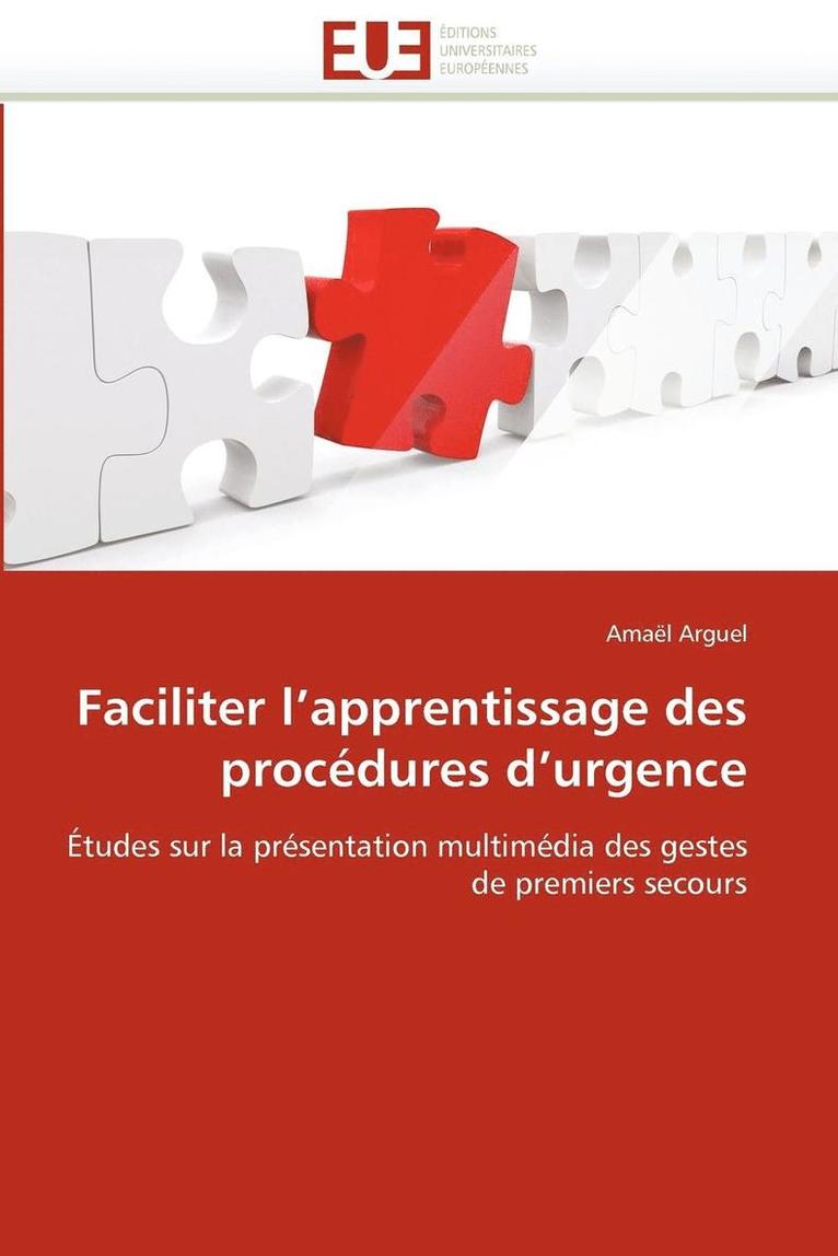 Faciliter l''apprentissage Des Proc dures d''urgence 1