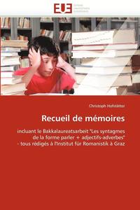 bokomslag Recueil de M?moires