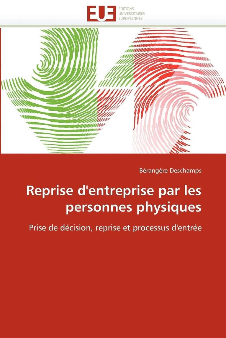 DesChamps-B, TBD, Bérangère Deschamps - Reprise d'entreprise par les personnes physiques, Häftad