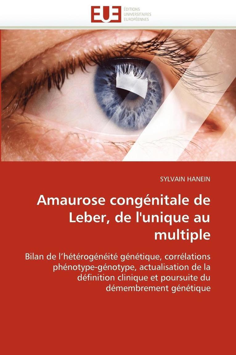 Amaurose Cong nitale de Leber, de l''unique Au Multiple 1