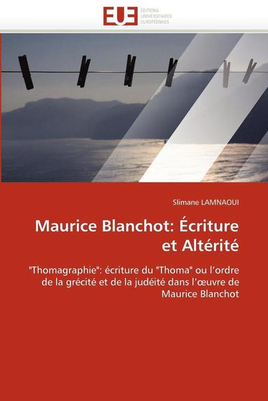 bokomslag Maurice Blanchot