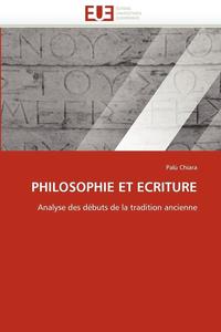 bokomslag Philosophie Et Ecriture