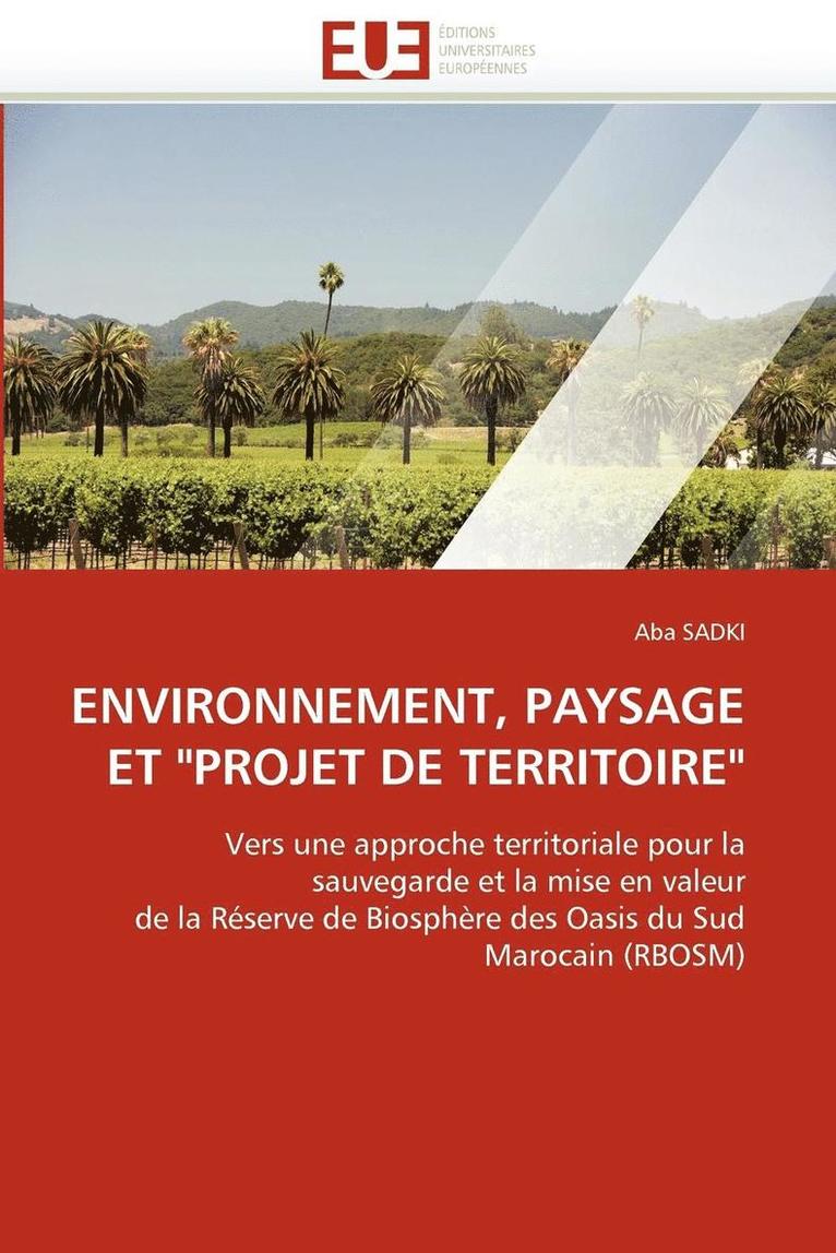 Environnement, Paysage Et 'projet de Territoire' 1