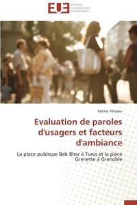 bokomslag Evaluation de Paroles d'Usagers Et Facteurs d'Ambiance