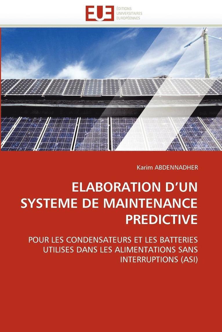 Abdennadher-K, TBD, Karim Abdennadher - Elaboration d''un systeme de maintenance predictive, Häftad