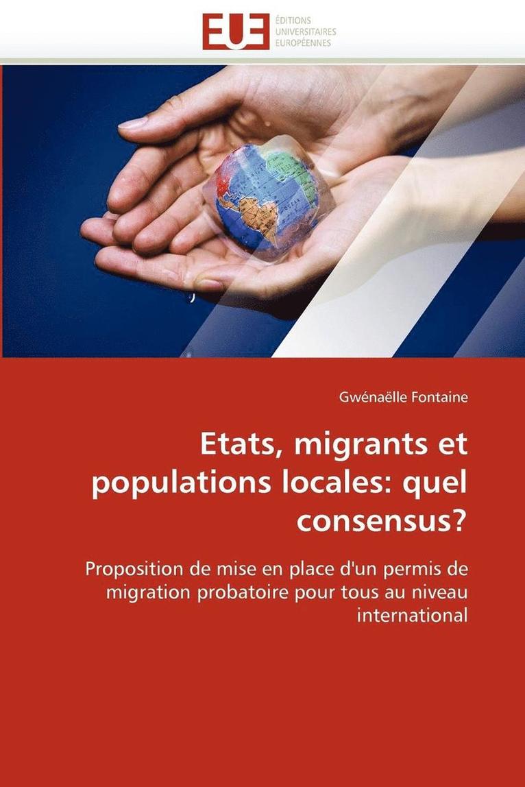 Etats, Migrants Et Populations Locales 1