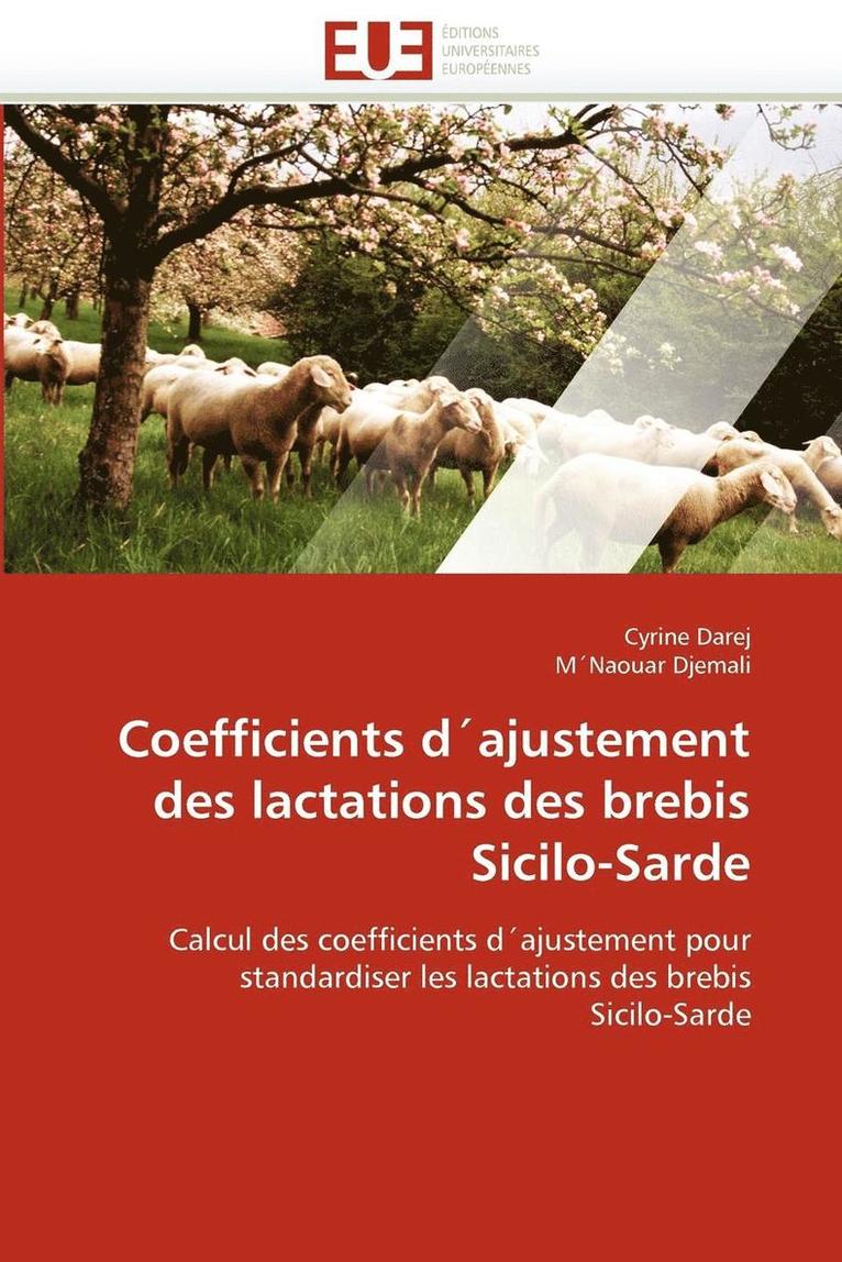 Coefficients d''ajustement Des Lactations Des Brebis Sicilo-Sarde 1