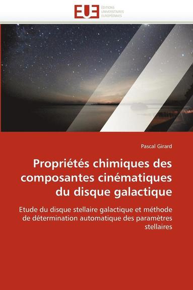 bokomslag Propriétés Chimiques Des Composantes Cinématiques Du Disque Galactique
