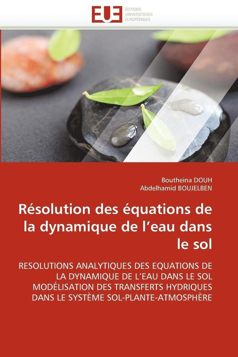 Collectif, Boutheina Douh, Abdelhamid Boujelben - R�solution Des �quations de la Dynamique de L Eau Dans Le Sol, Häftad