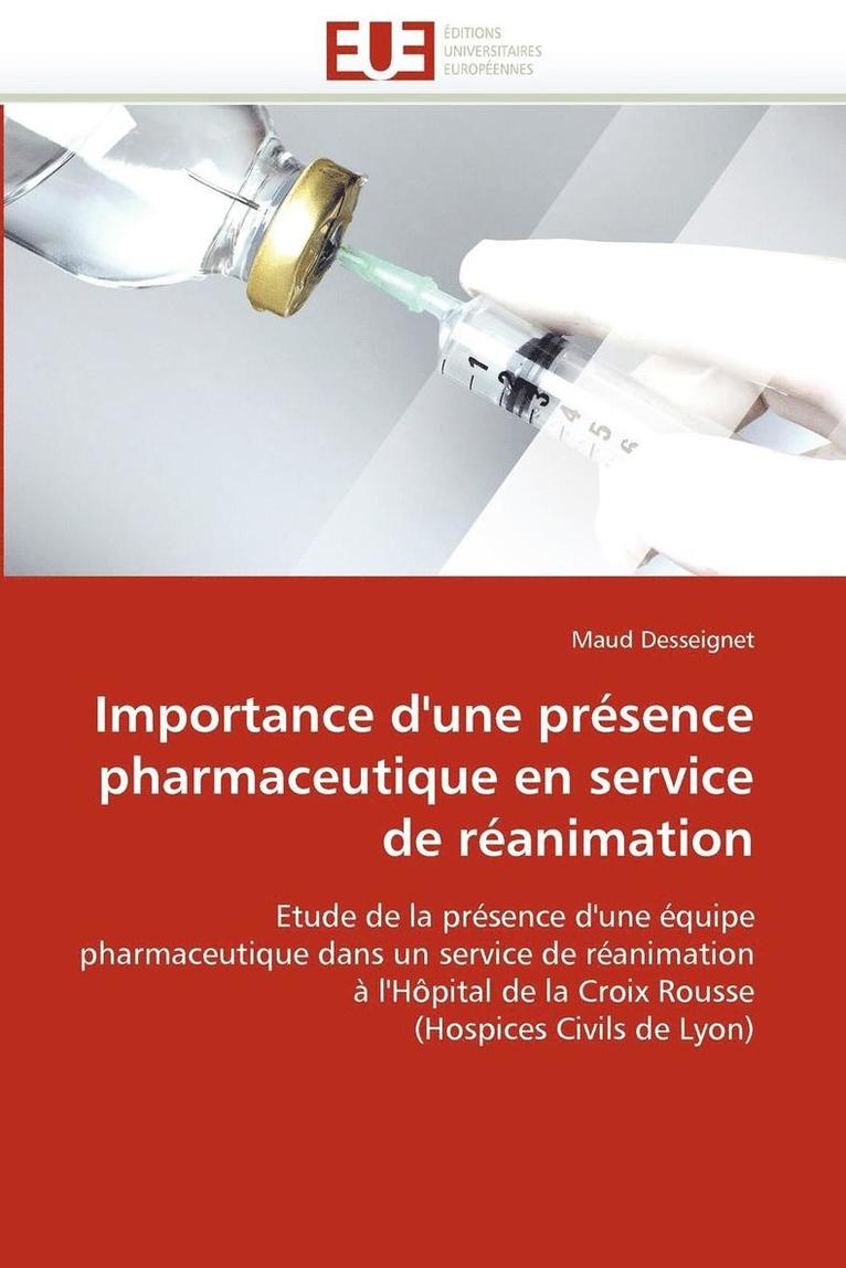 Importance d''une Pr sence Pharmaceutique En Service de R animation 1