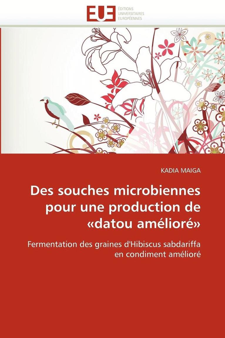 Des Souches Microbiennes Pour Une Production de Datou Am lior  1
