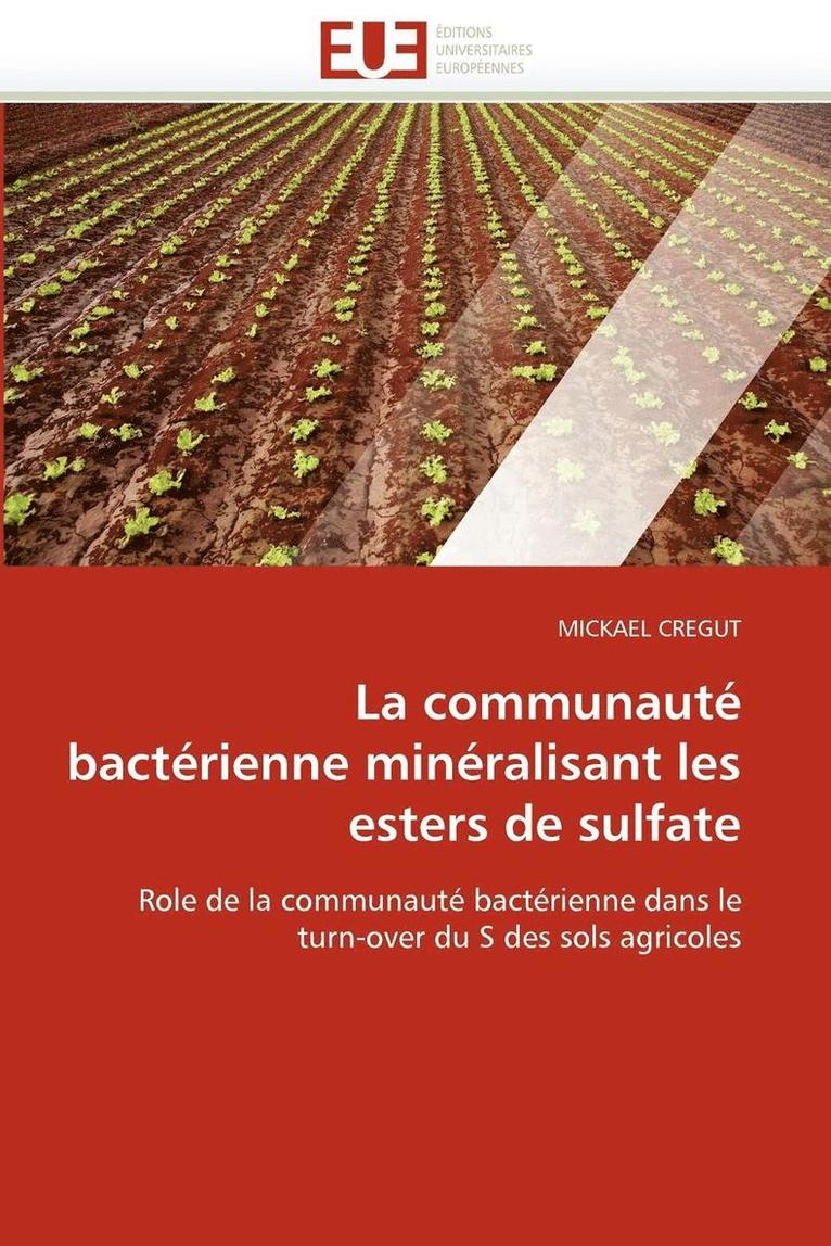 La Communaut  Bact rienne Min ralisant Les Esters de Sulfate 1