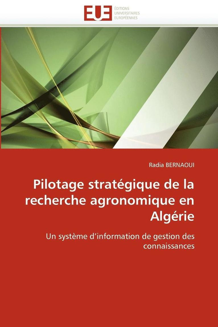 Pilotage Strat gique de la Recherche Agronomique En Alg rie 1