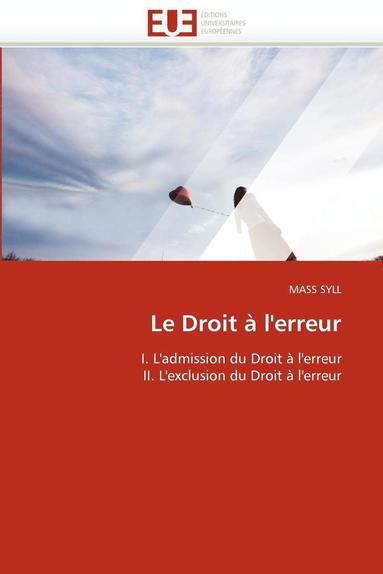 bokomslag Le Droit   l'Erreur