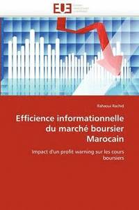 bokomslag Efficience Informationnelle Du March  Boursier Marocain
