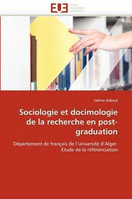 Sociologie Et Docimologie de la Recherche En Post-Graduation 1