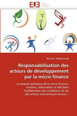 Responsabilisation Des Acteurs de D veloppement Par La Micro Finance 1