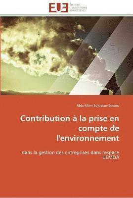 bokomslag Contribution à la prise en compte de l'environnement