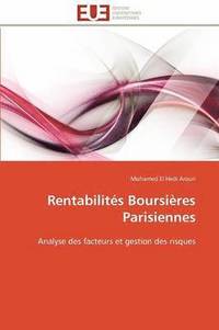 bokomslag Rentabilit s Boursi res Parisiennes