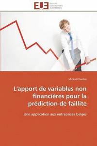 bokomslag L'Apport de Variables Non Financi res Pour La Pr diction de Faillite