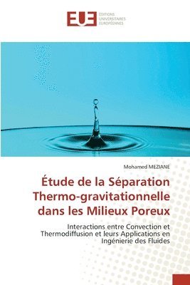 bokomslag tude de la Sparation Thermo-gravitationnelle dans les Milieux Poreux