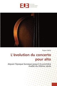 bokomslag L'volution du concerto pour alto