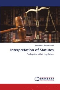 bokomslag Interpretation of Statutes