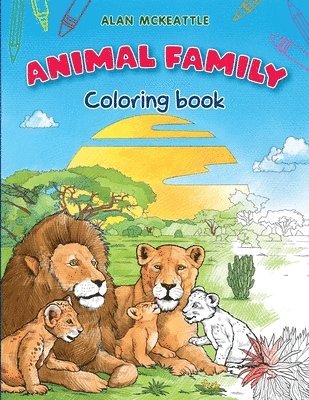 Animal Family Coloring Book
