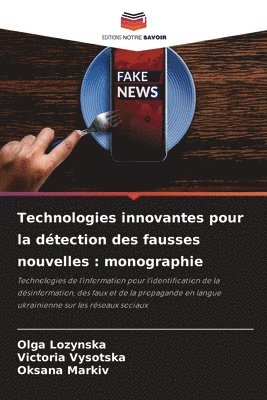 bokomslag Technologies innovantes pour la détection des fausses nouvelles