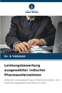 bokomslag Leistungsbewertung ausgewählter indischer Pharmaunternehmen