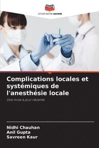 bokomslag Complications locales et systémiques de l'anesthésie locale