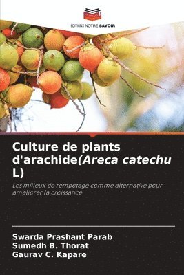 bokomslag Culture de plants d'arachide(Areca catechu L)