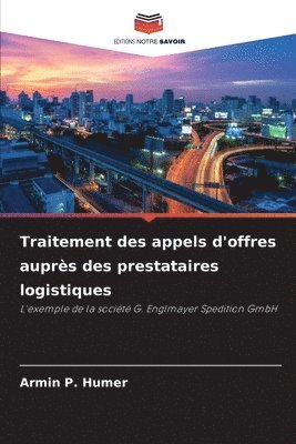 bokomslag Traitement des appels d'offres auprès des prestataires logistiques
