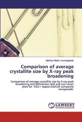 Comparison of average crystallite size by X-ray peak broadening 1