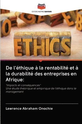 De l'thique  la rentabilit et  la durabilit des entreprises en Afrique 1