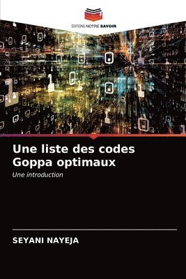 Une liste des codes Goppa optimaux 1