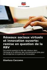 bokomslag Rseaux sociaux virtuels et innovation ouverte