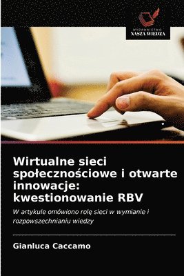 bokomslag Wirtualne sieci spoleczno&#347;ciowe i otwarte innowacje