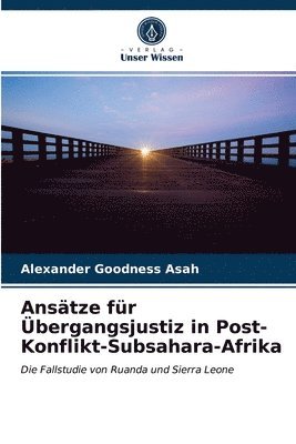 bokomslag Anstze fr bergangsjustiz in Post-Konflikt-Subsahara-Afrika