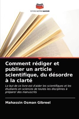 bokomslag Comment rdiger et publier un article scientifique, du dsordre  la clart