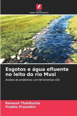 Esgotos e gua efluente no leito do rio Musi 1