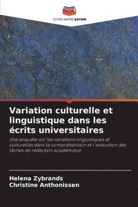 bokomslag Variation culturelle et linguistique dans les crits universitaires